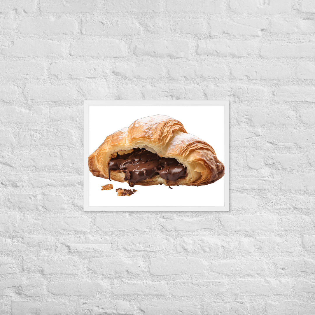 Chocolate Filled Croissant Framed poster 🤤 from Yumify.AI