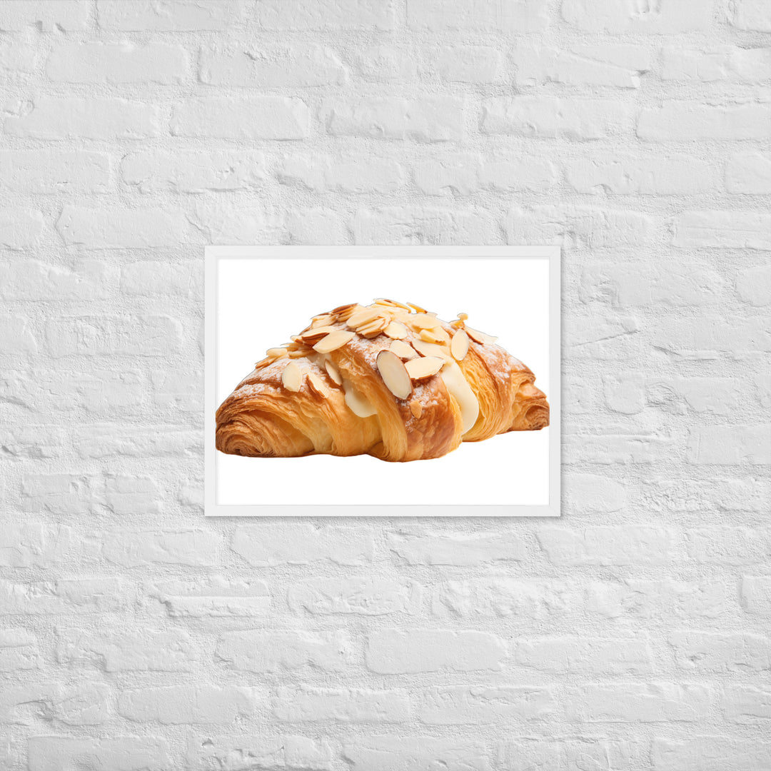 Almond Topped Croissant Framed poster 🤤 from Yumify.AI