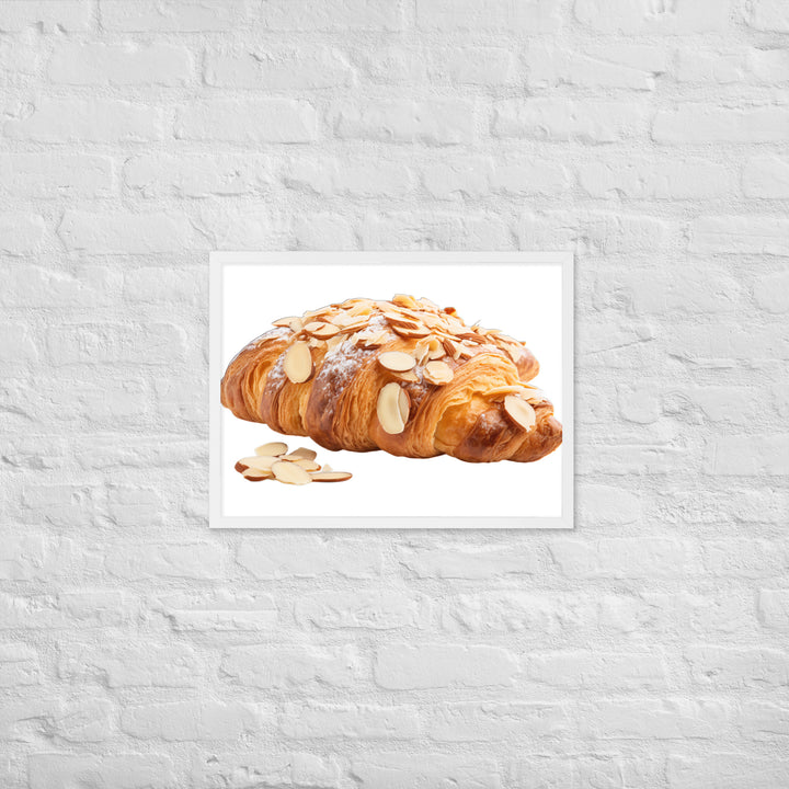 Almond Topped Croissant Framed poster 🤤 from Yumify.AI