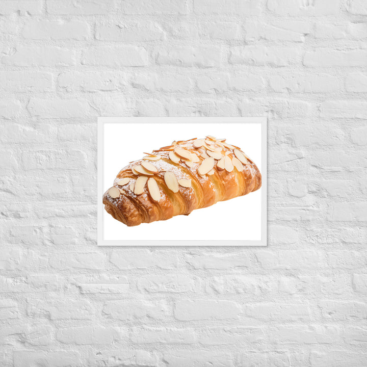 Almond Topped Croissant Framed poster 🤤 from Yumify.AI