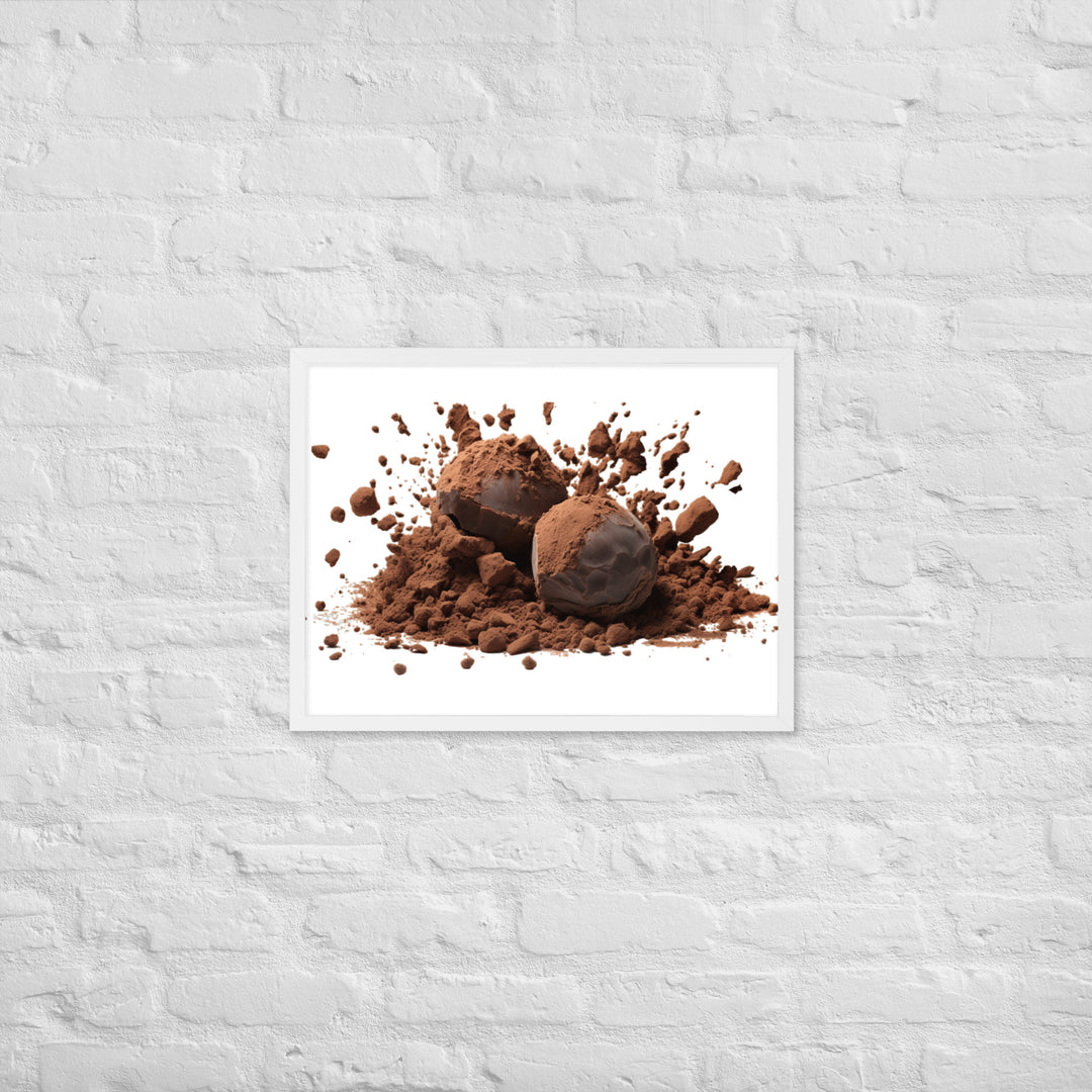 Oozing Chocolate Truffle Delight Framed poster 🤤 from Yumify.AI