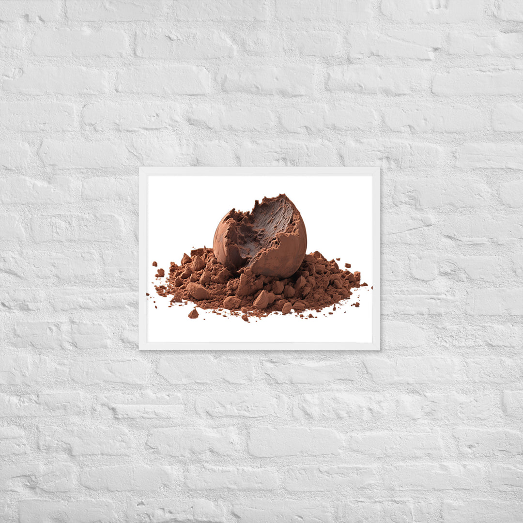 Oozing Chocolate Truffle Delight Framed poster 🤤 from Yumify.AI