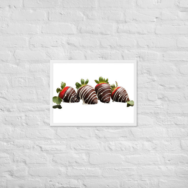 Chocolate Covered Strawberries Framed poster 🤤 from Yumify.AI