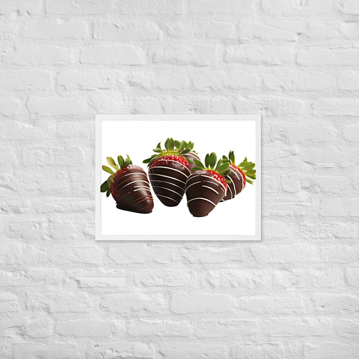 Chocolate Covered Strawberries Framed poster 🤤 from Yumify.AI