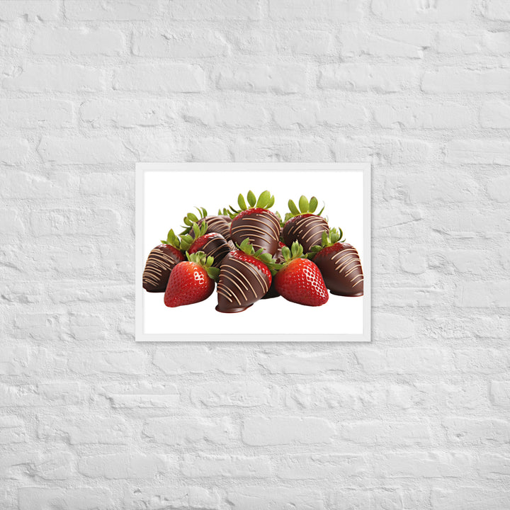 Chocolate Covered Strawberries Framed poster 🤤 from Yumify.AI