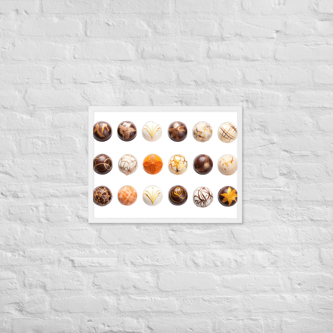 Artisanal Chocolate Bonbons Framed poster 🤤 from Yumify.AI