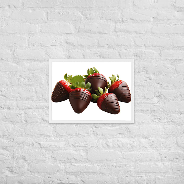 Chocolate Covered Strawberries Framed poster 🤤 from Yumify.AI