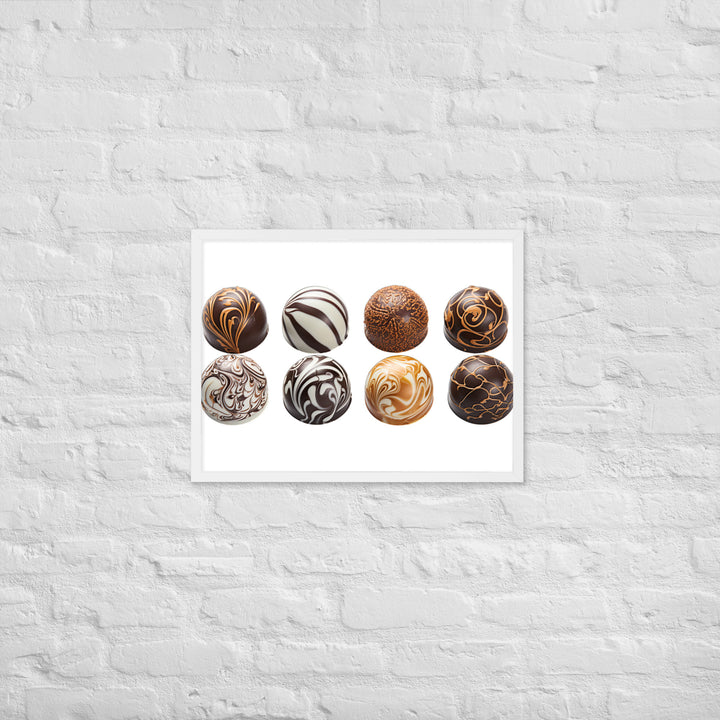 Artisanal Chocolate Bonbons Framed poster 🤤 from Yumify.AI