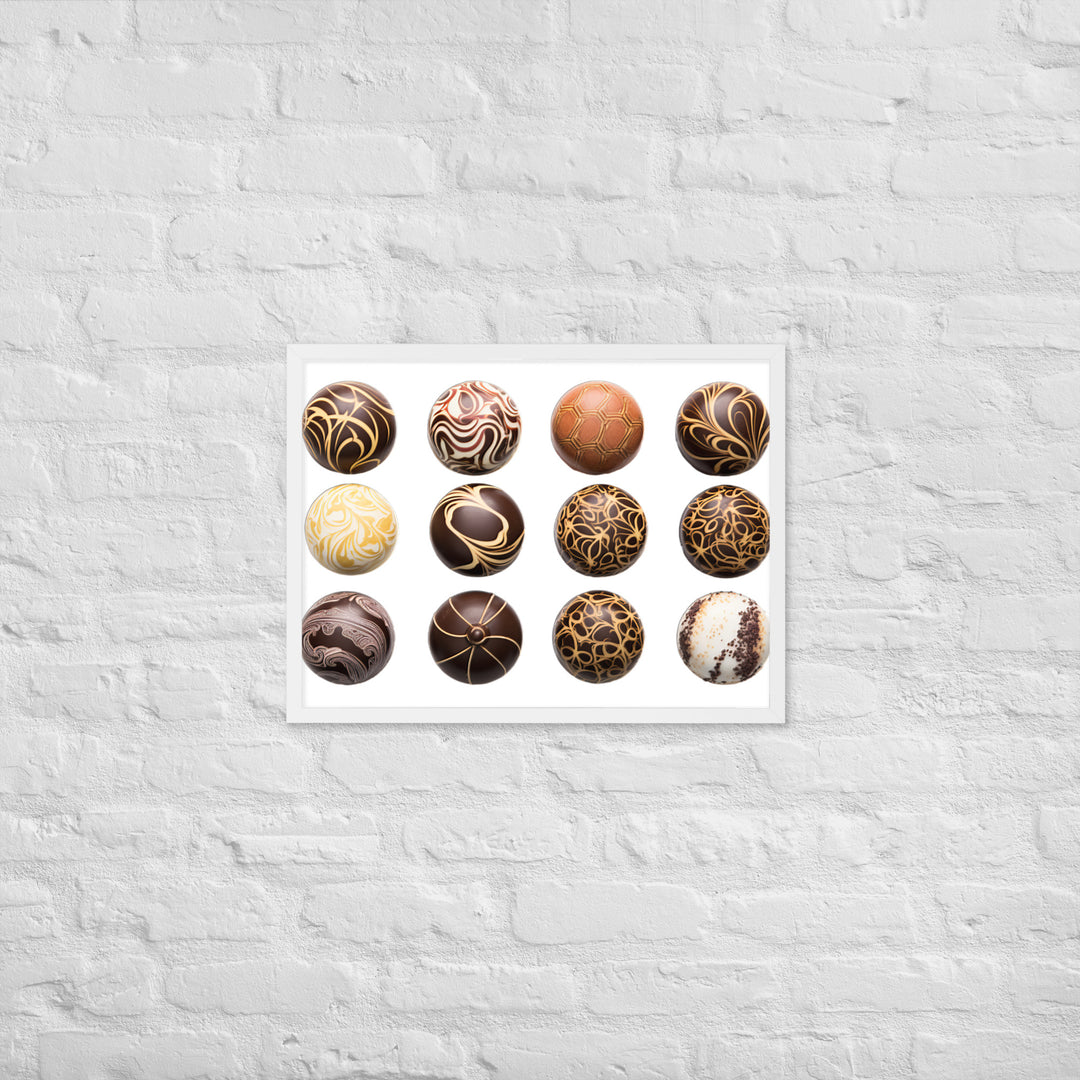 Artisanal Chocolate Bonbons Framed poster 🤤 from Yumify.AI