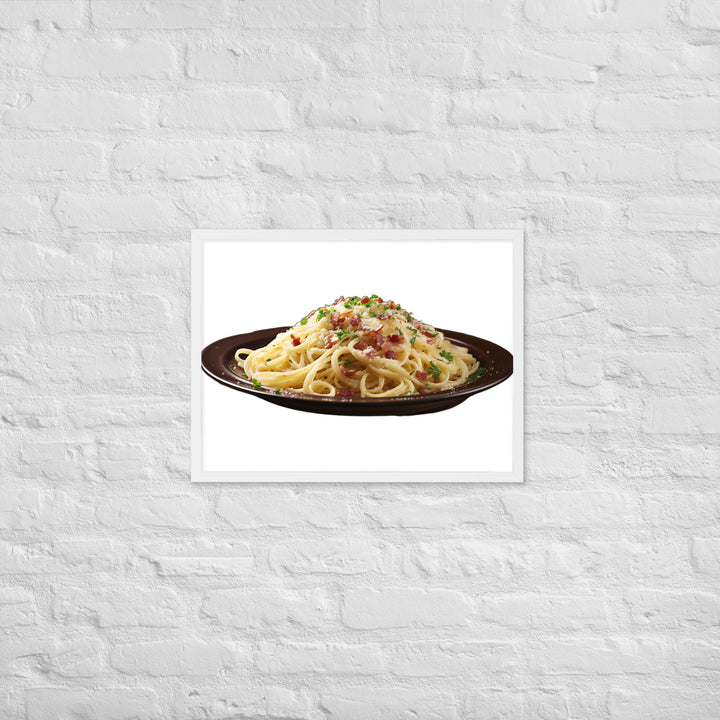 Classic Spaghetti Carbonara Framed poster 🤤 from Yumify.AI