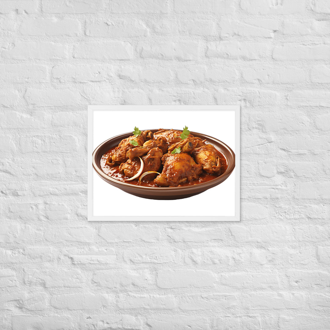 Spicy Chicken Curry Delight Framed poster 🤤 from Yumify.AI