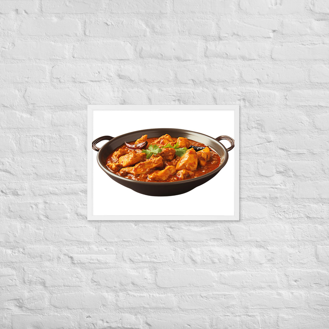 Spicy Chicken Curry Delight Framed poster 🤤 from Yumify.AI