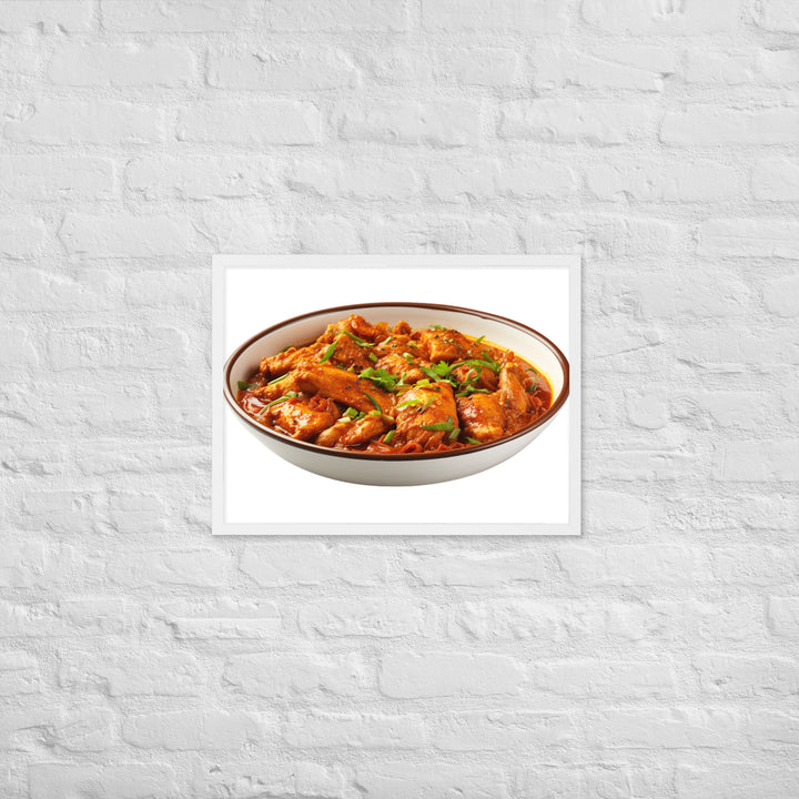 Spicy Chicken Curry Delight Framed poster 🤤 from Yumify.AI