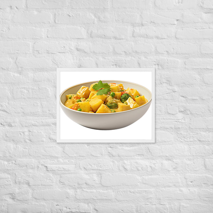 Creamy Vegan Vegetable Curry Framed poster 🤤 from Yumify.AI