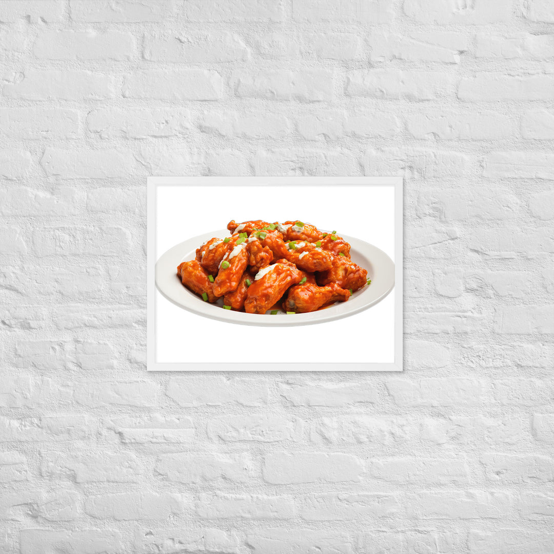 Spicy Buffalo Wings Framed poster 🤤 from Yumify.AI