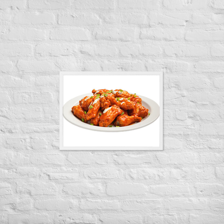 Spicy Buffalo Wings Framed poster 🤤 from Yumify.AI