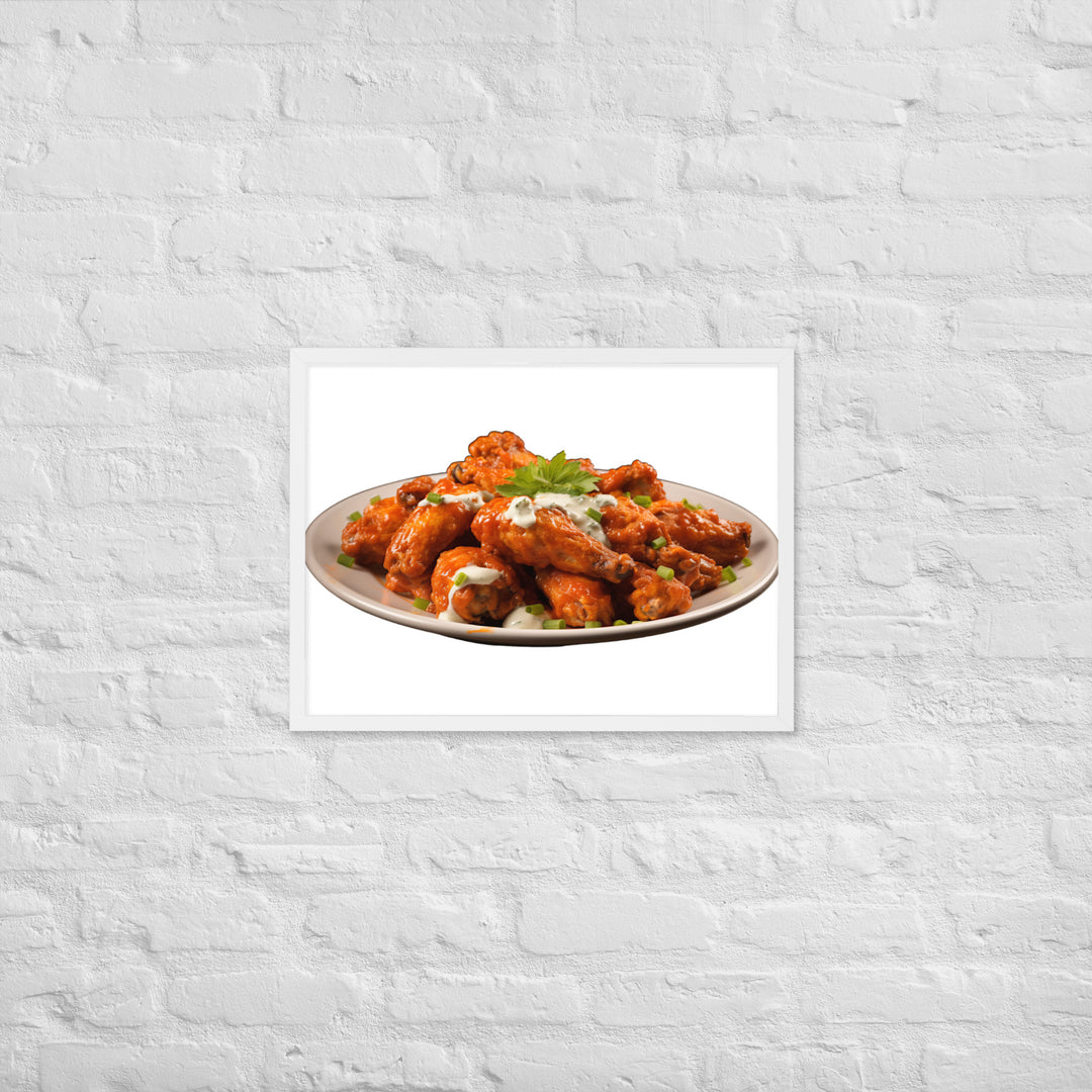 Spicy Buffalo Wings Framed poster 🤤 from Yumify.AI