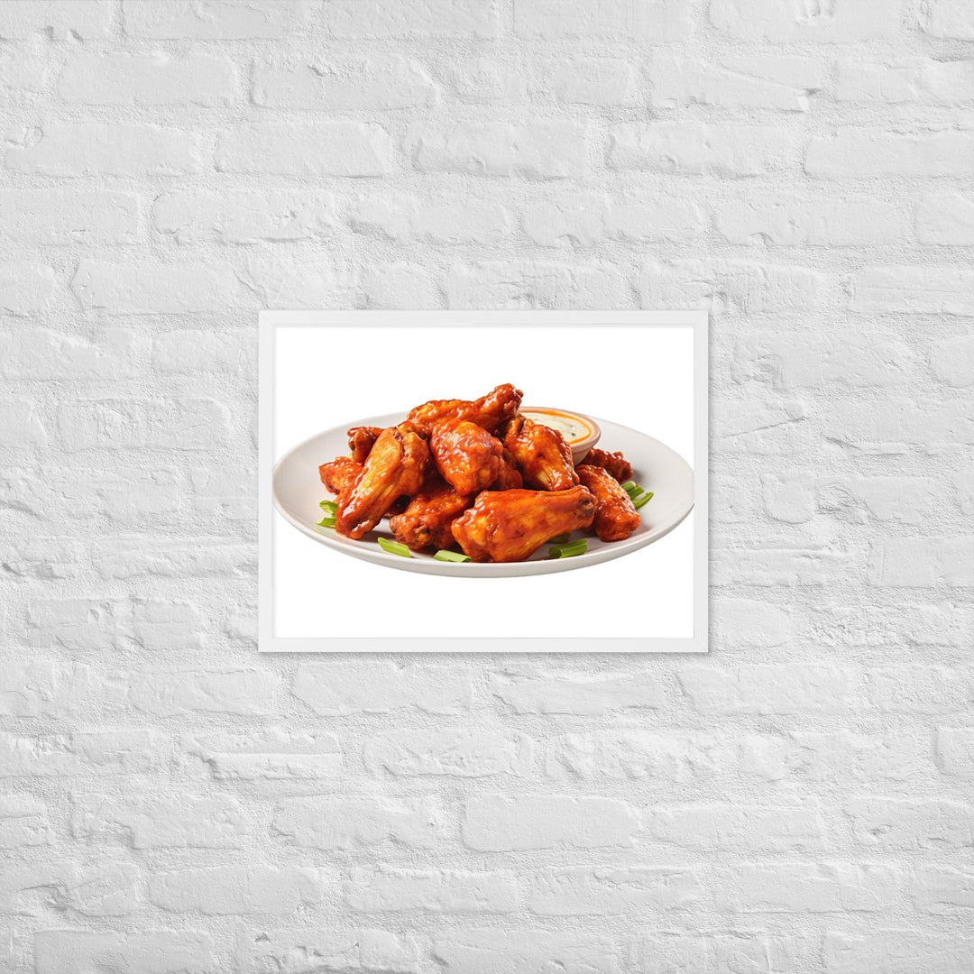 Spicy Buffalo Wings Framed poster 🤤 from Yumify.AI