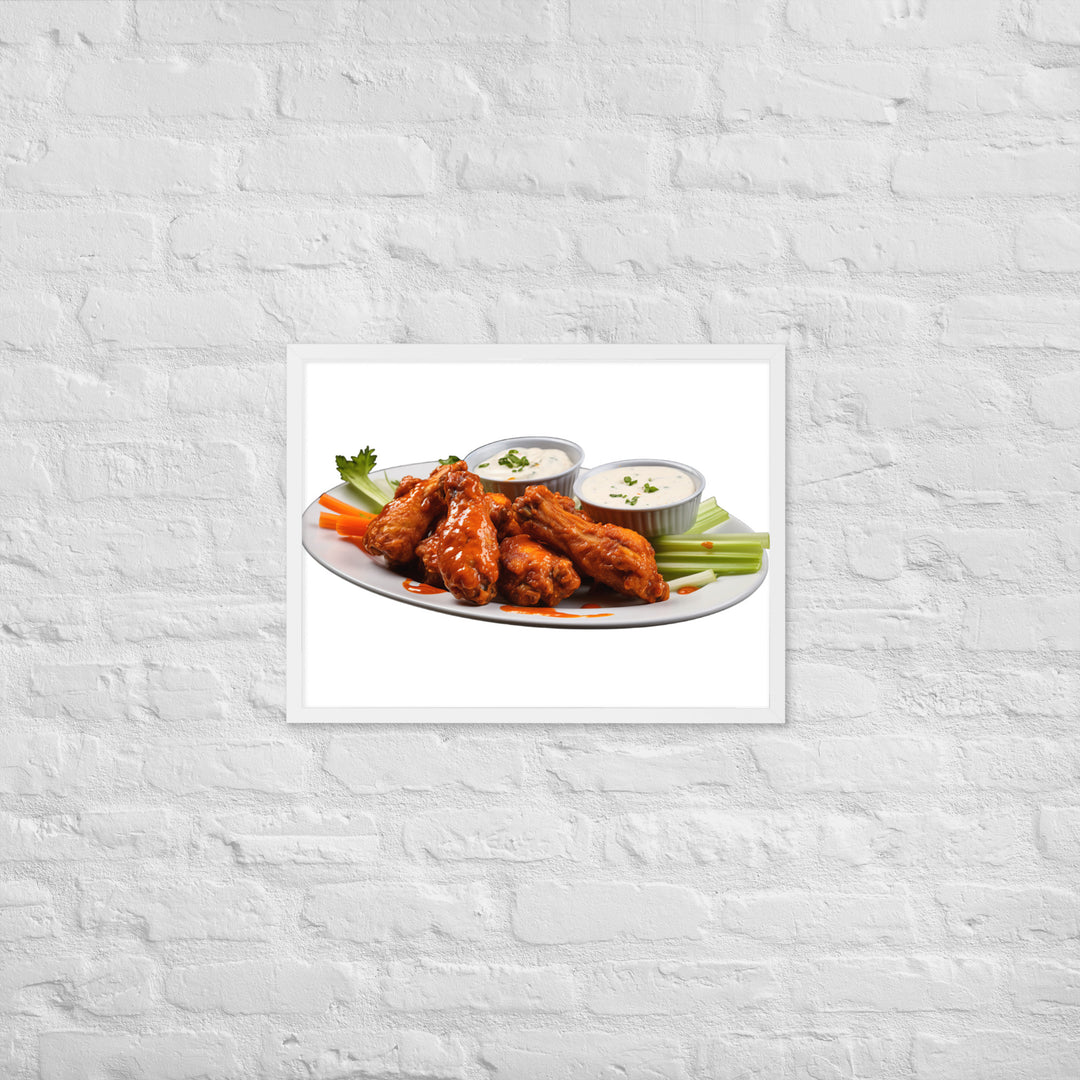 Spicy Buffalo Wings Framed poster 🤤 from Yumify.AI