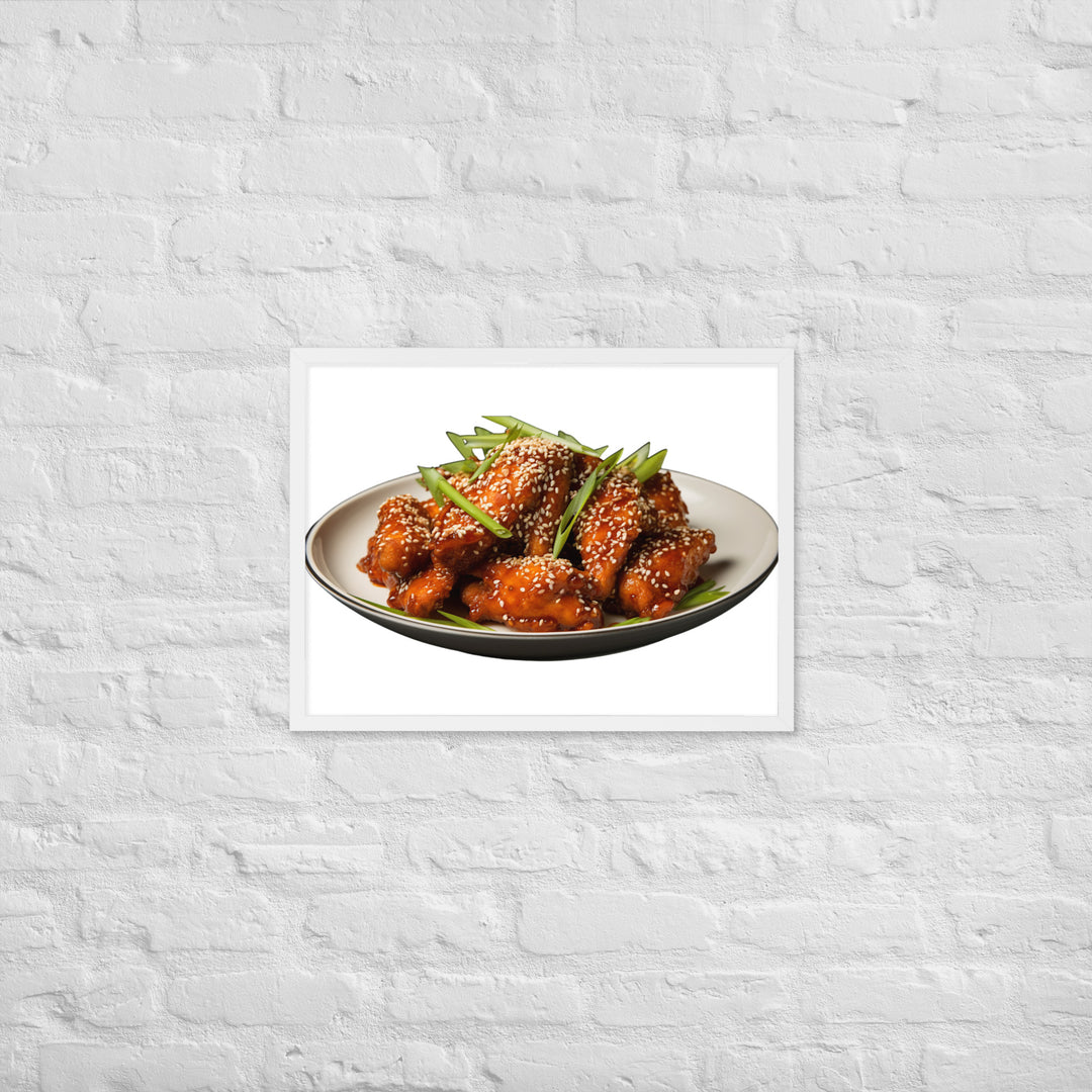 Korean Fried Chicken Delight Framed poster 🤤 from Yumify.AI