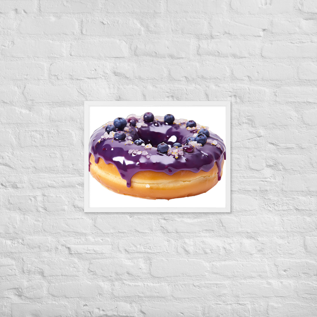 Blueberry Filled Donut Framed poster 🤤 from Yumify.AI