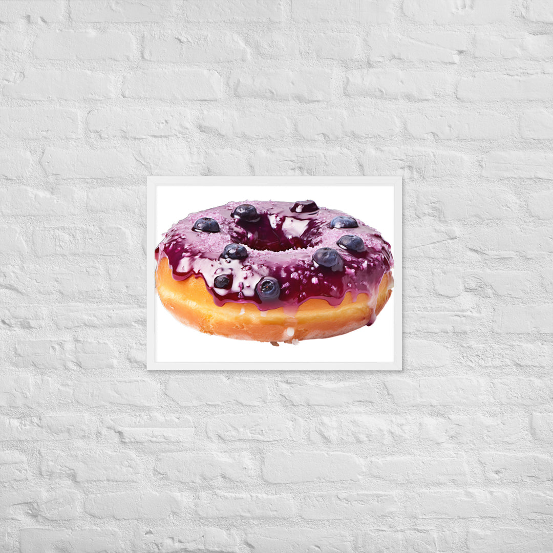 Blueberry Filled Donut Framed poster 🤤 from Yumify.AI