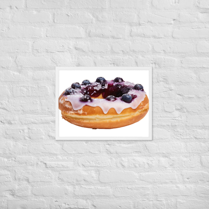 Blueberry Filled Donut Framed poster 🤤 from Yumify.AI