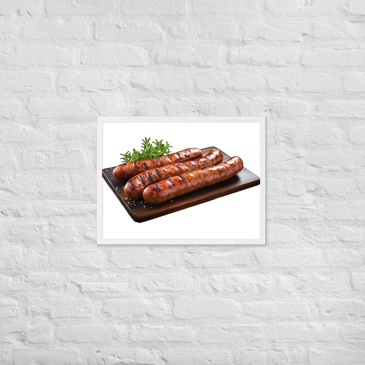 Grilled Pork Sausage Framed poster 🤤 from Yumify.AI