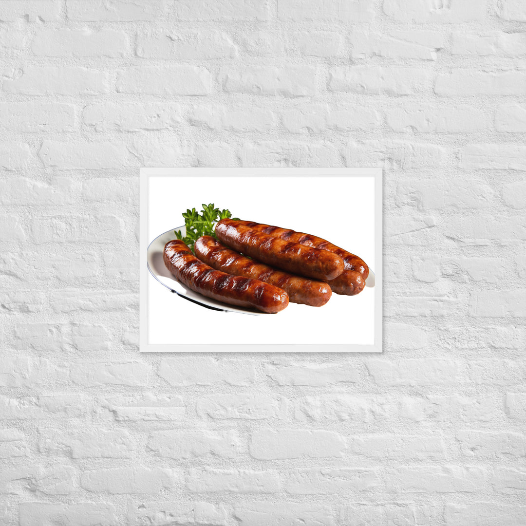 Grilled Pork Sausage Framed poster 🤤 from Yumify.AI