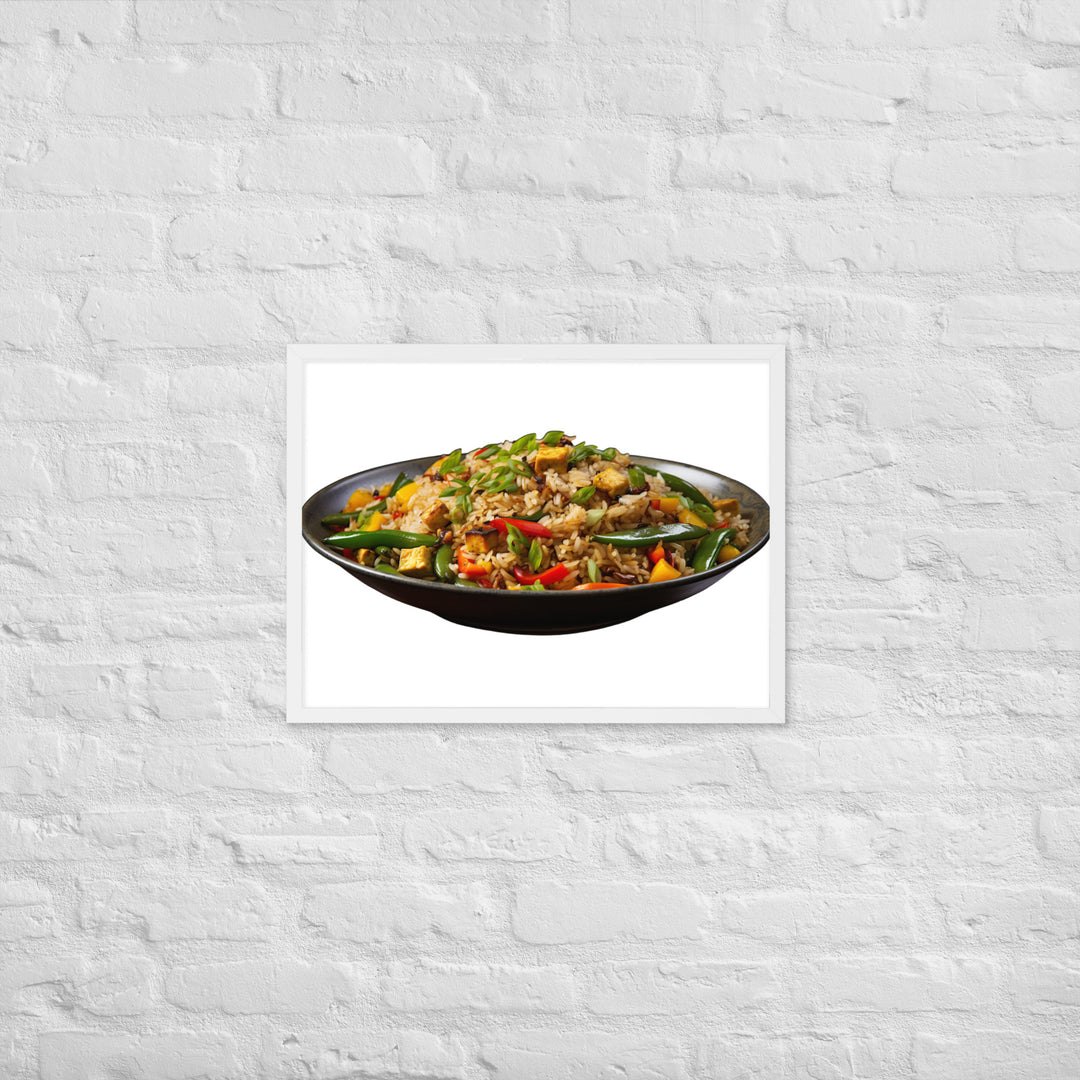 Vegetable Fried Rice Framed poster 🤤 from Yumify.AI