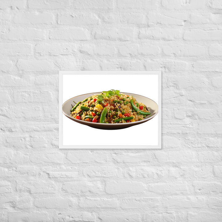 Vegetable Fried Rice Framed poster 🤤 from Yumify.AI