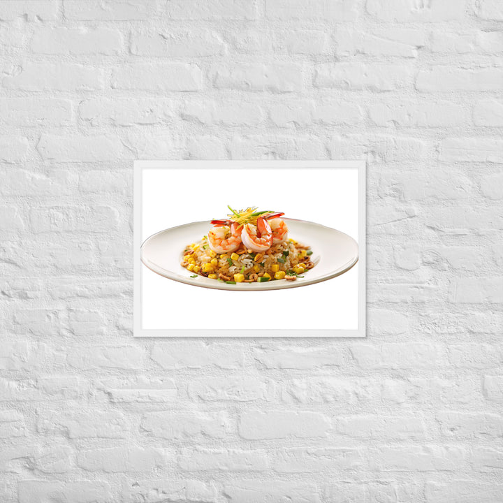 Shrimp Fried Rice Framed poster 🤤 from Yumify.AI