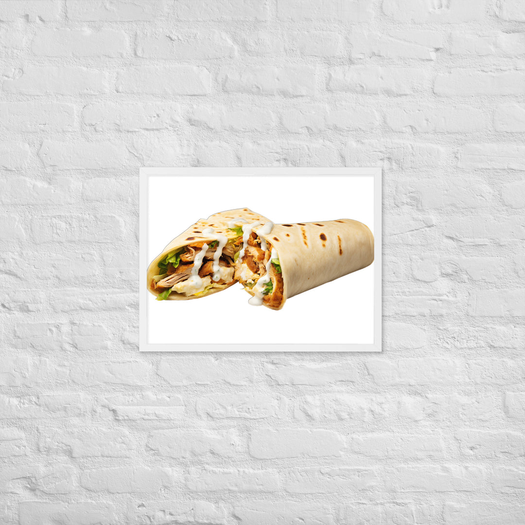 Spiced Chicken Shawarma Framed poster 🤤 from Yumify.AI