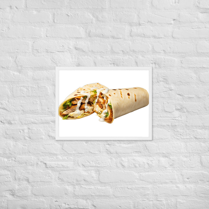 Spiced Chicken Shawarma Framed poster 🤤 from Yumify.AI