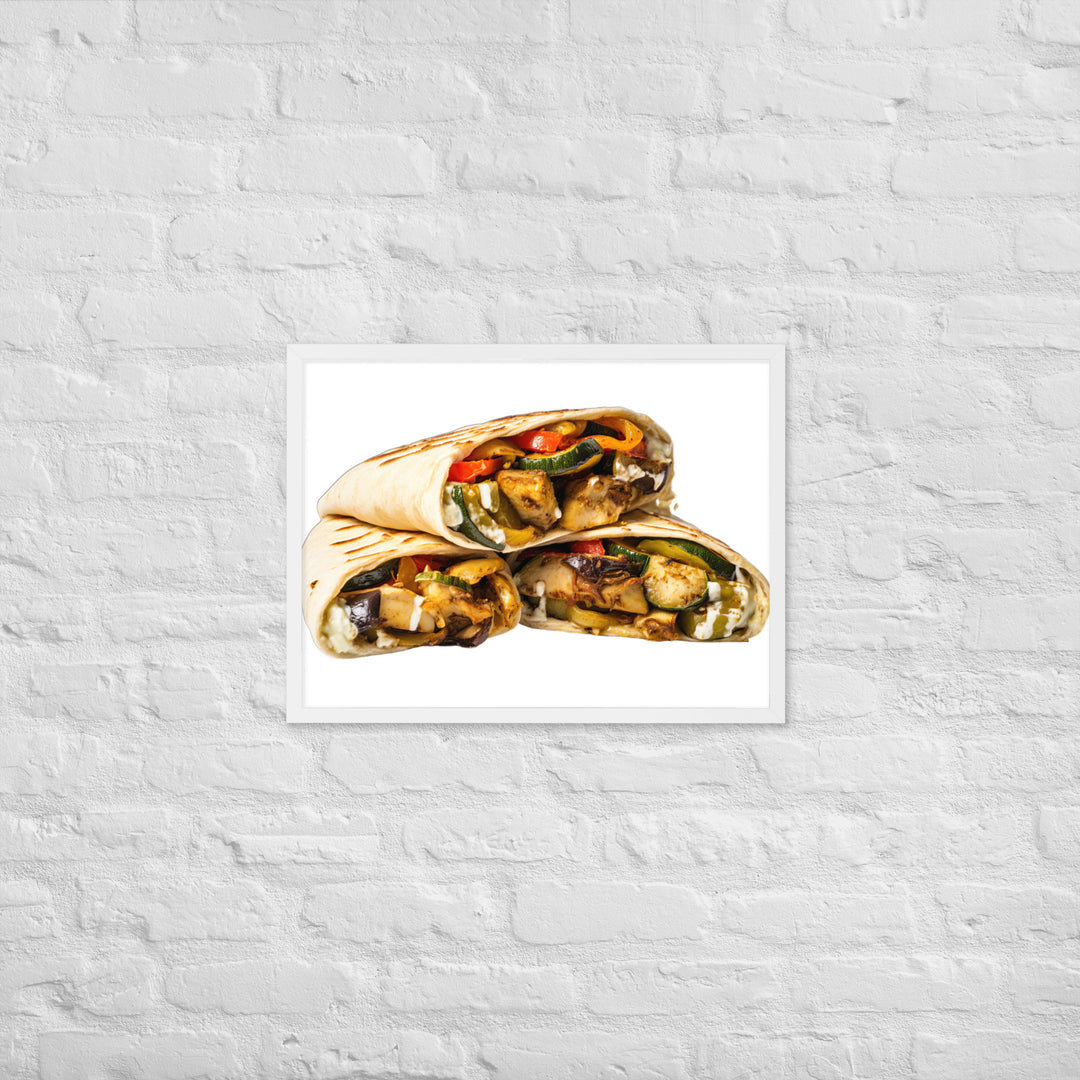 Vegetarian Shawarma Framed poster 🤤 from Yumify.AI