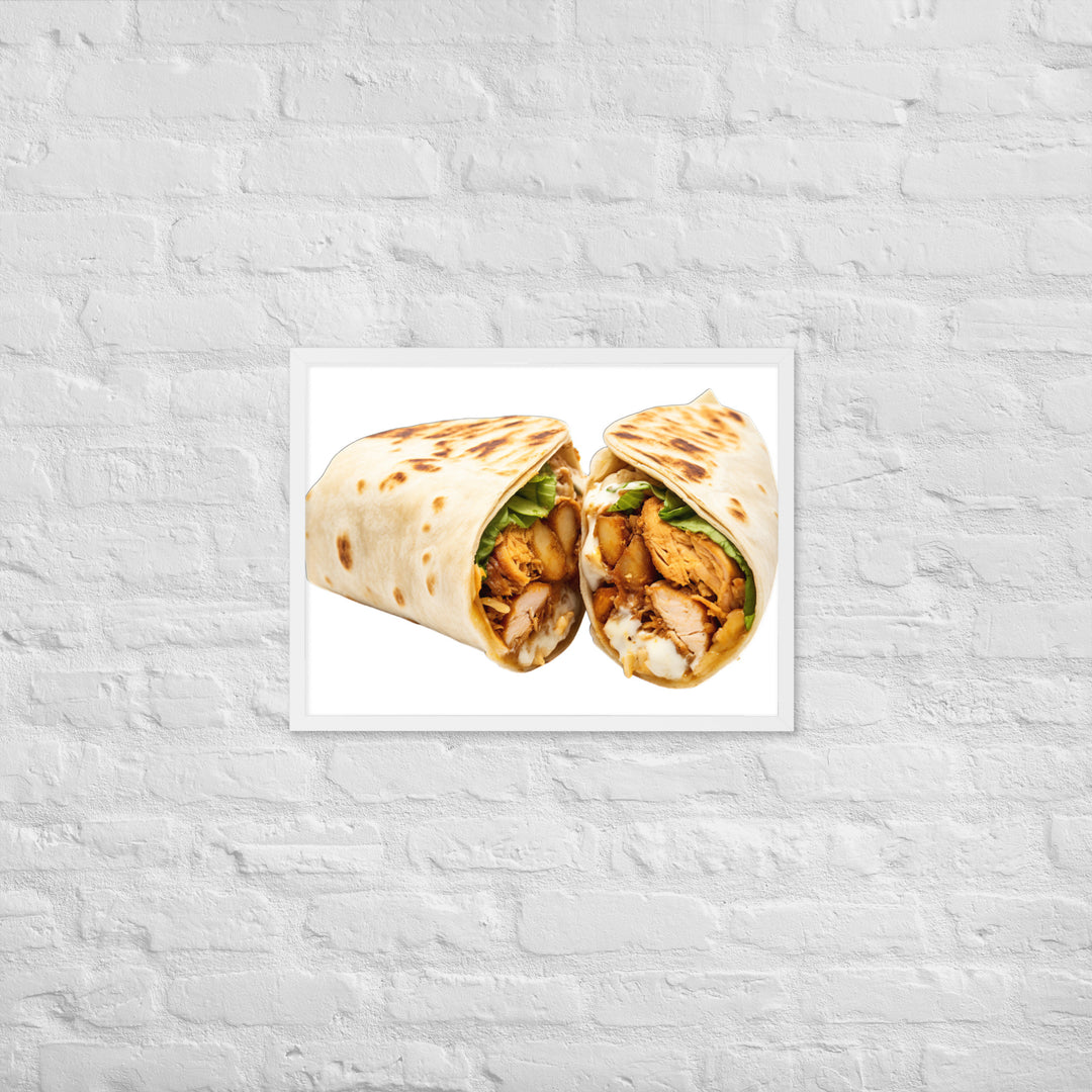 Spiced Chicken Shawarma Framed poster 🤤 from Yumify.AI