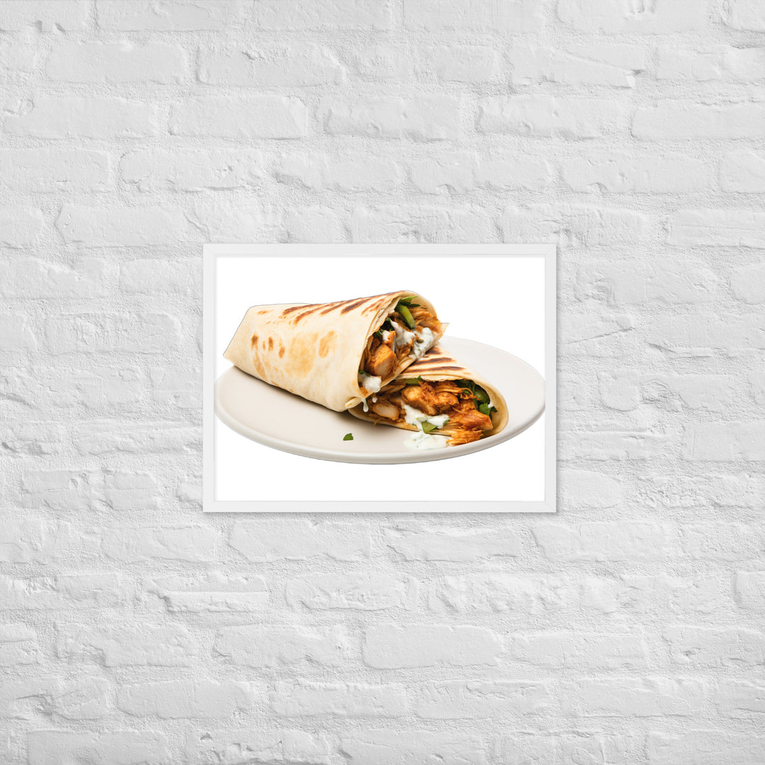 Spiced Chicken Shawarma Framed poster 🤤 from Yumify.AI