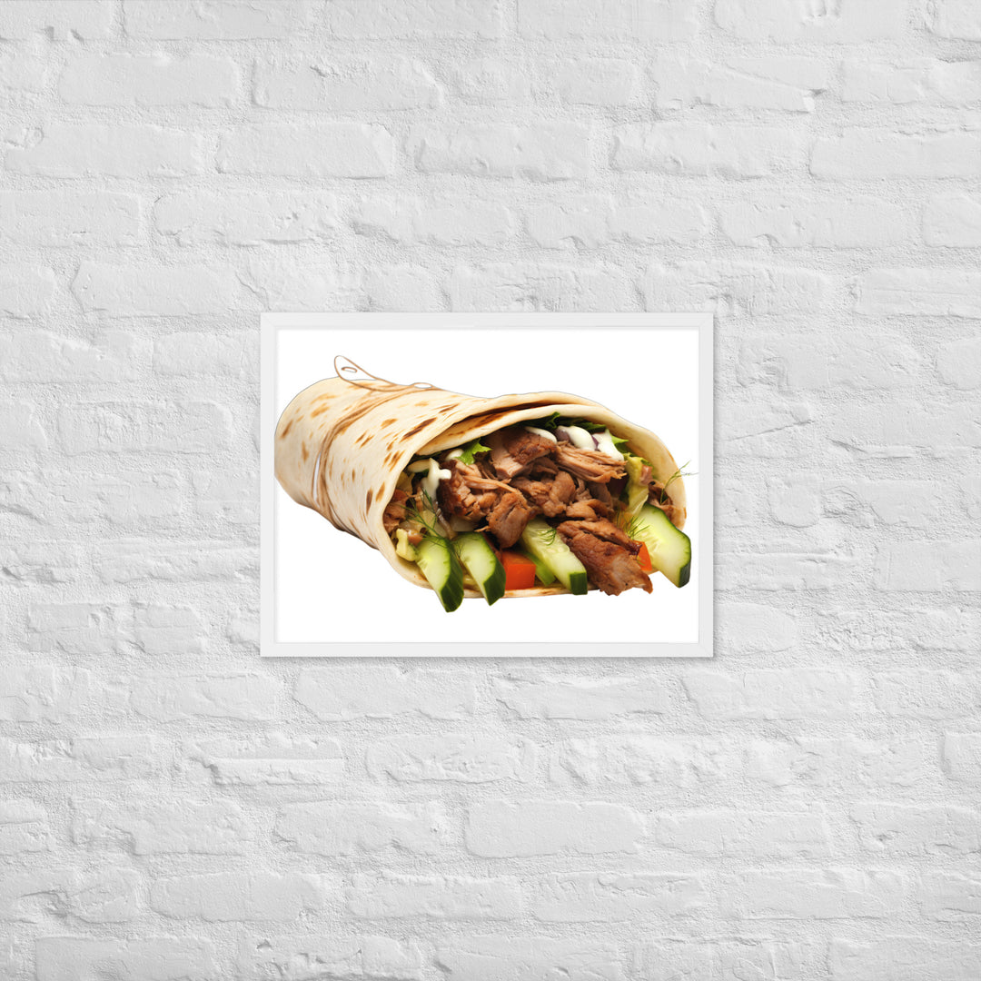 Mixed Meat Shawarma Framed poster 🤤 from Yumify.AI