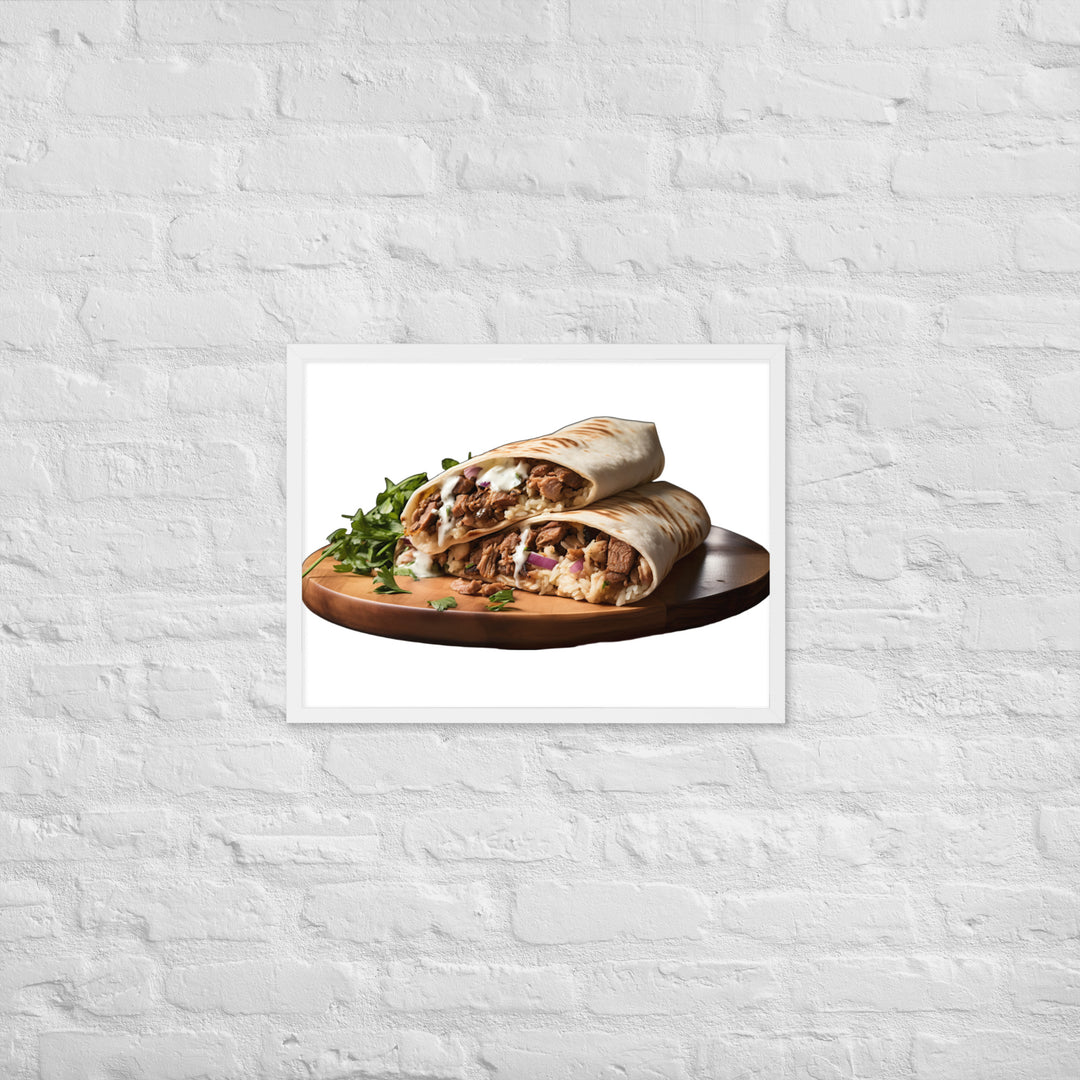 Lamb Shawarma Delight Framed poster 🤤 from Yumify.AI