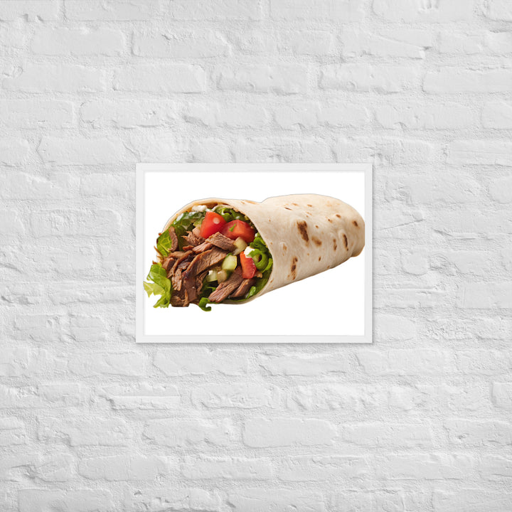 Beef Shawarma Roll Framed poster 🤤 from Yumify.AI