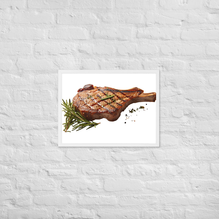 T Bone Steak with Herbs Framed poster 🤤 from Yumify.AI