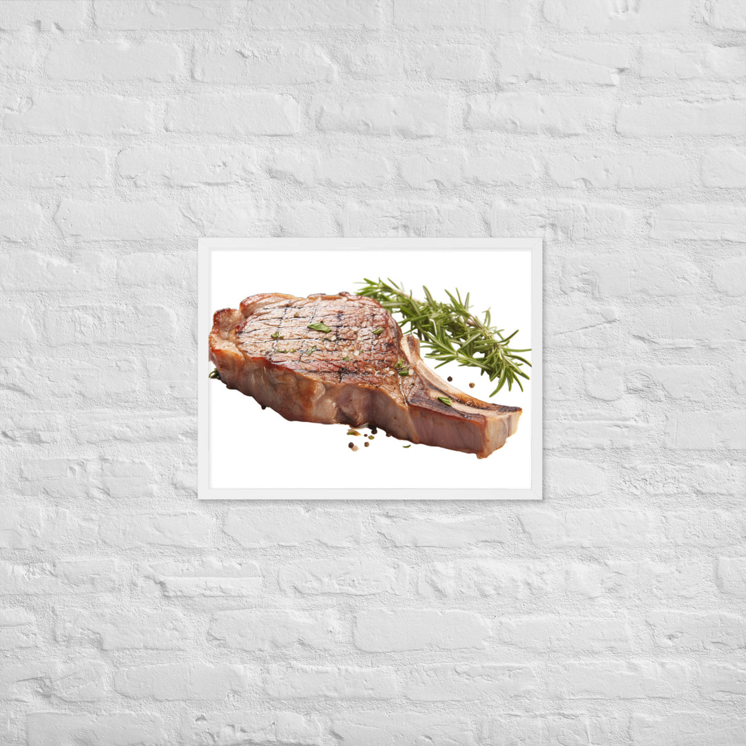 T Bone Steak with Herbs Framed poster 🤤 from Yumify.AI