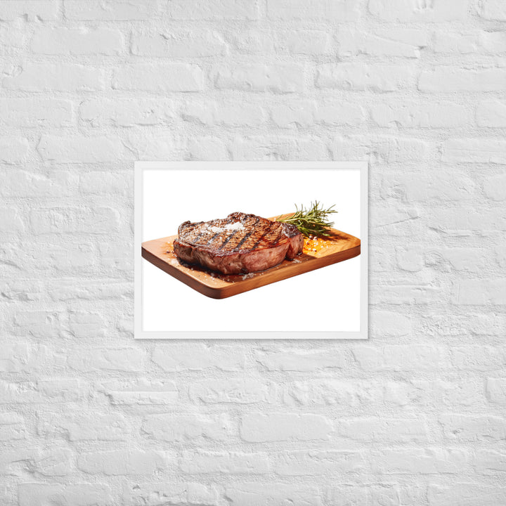 Sizzling Ribeye Steak Framed poster 🤤 from Yumify.AI