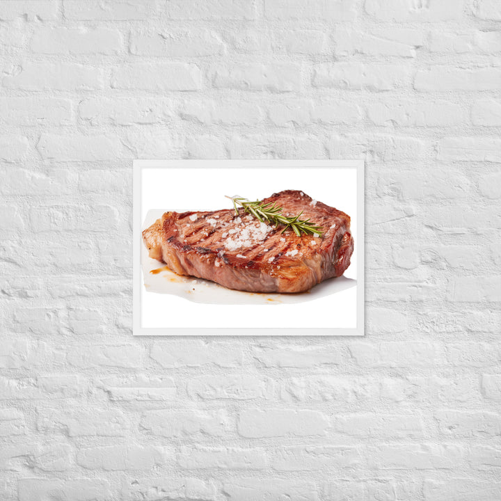 Sizzling Ribeye Steak Framed poster 🤤 from Yumify.AI