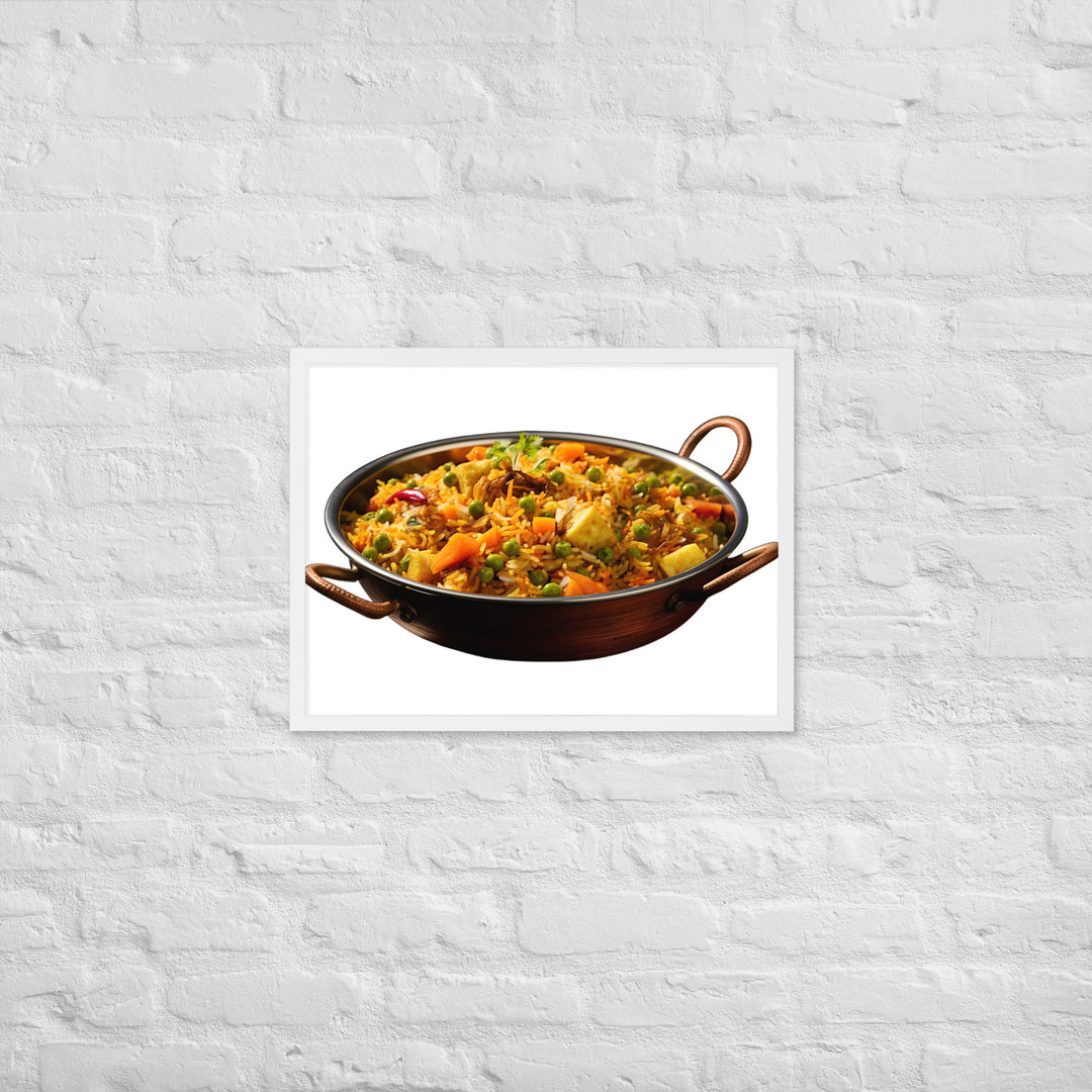 Vegetable Biryani Feast Framed poster 🤤 from Yumify.AI