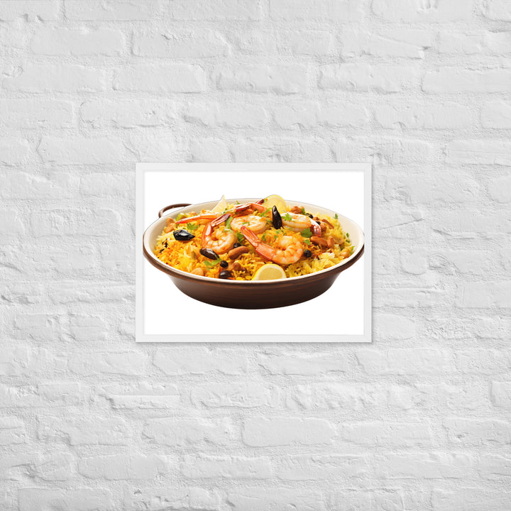 Prawn Biryani Seafood Delight Framed poster 🤤 from Yumify.AI