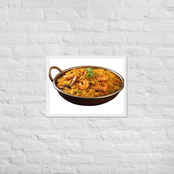 Prawn Biryani Seafood Delight Framed poster 🤤 from Yumify.AI