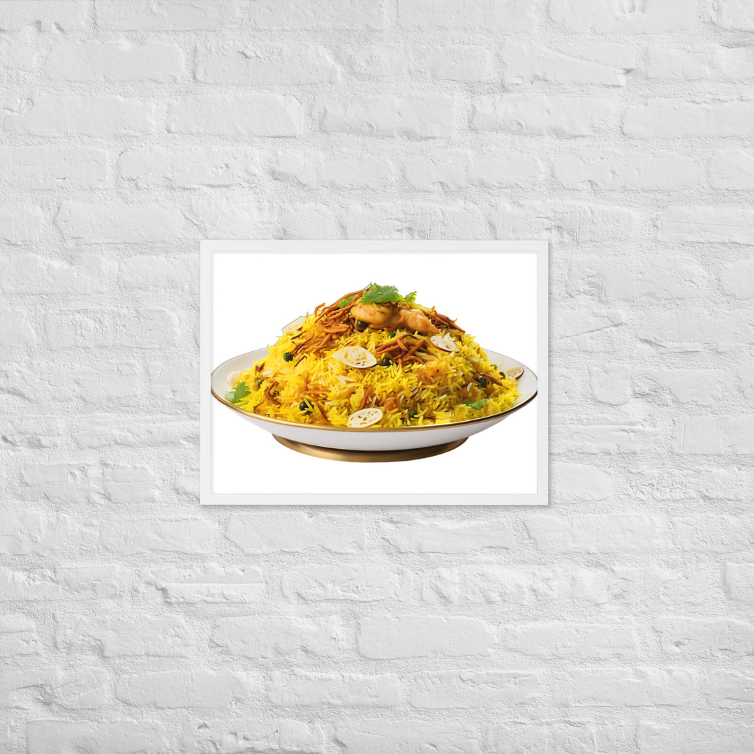 Layered Chicken Biryani Framed poster 🤤 from Yumify.AI