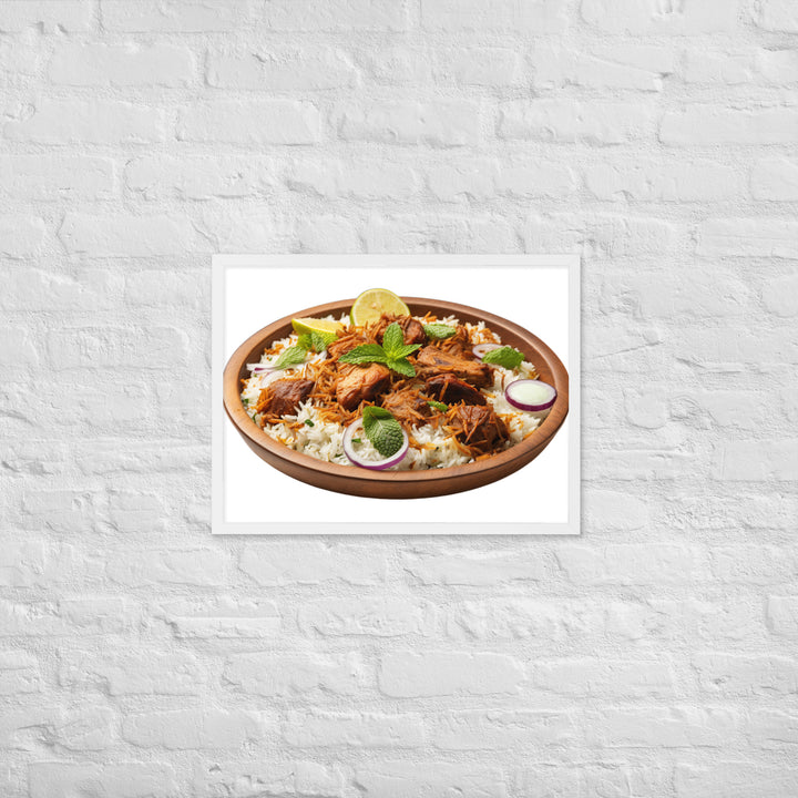 Mutton Biryani Platter Framed poster 🤤 from Yumify.AI