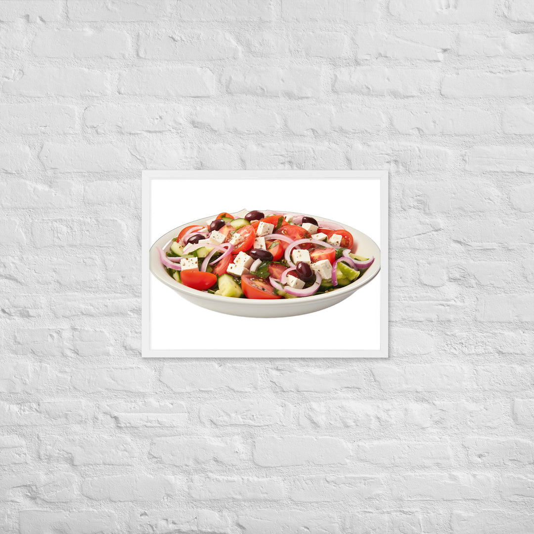 Greek Salad Delight Framed poster 🤤 from Yumify.AI